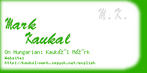 mark kaukal business card